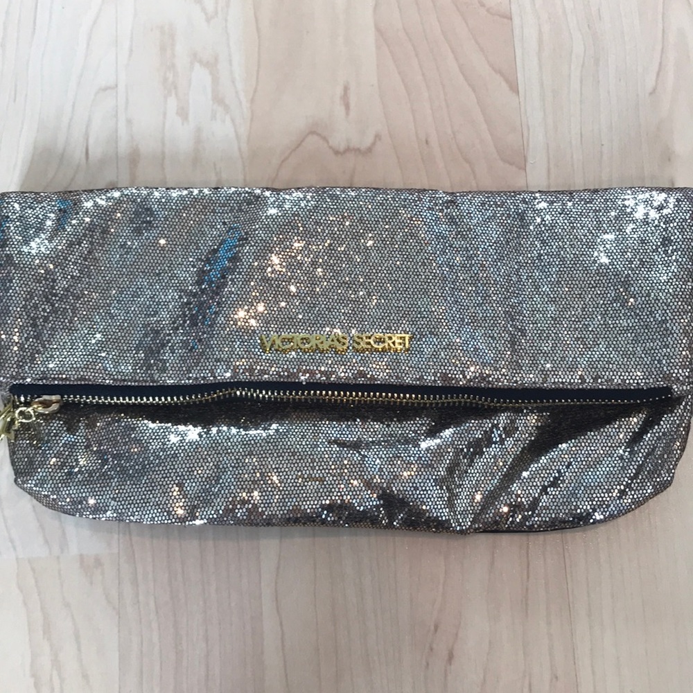 Victoria’s Secret Cosmetic Pouch Gold Sparkle Zip
